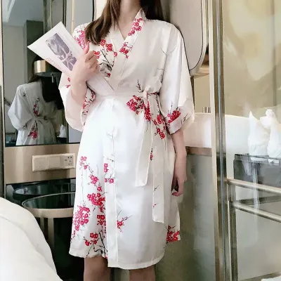 ICE SILK LONG-SLEEVED NIGHTDRESS